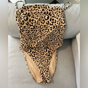 Hollister Animal Print One Piece Bathing Suit Size Small